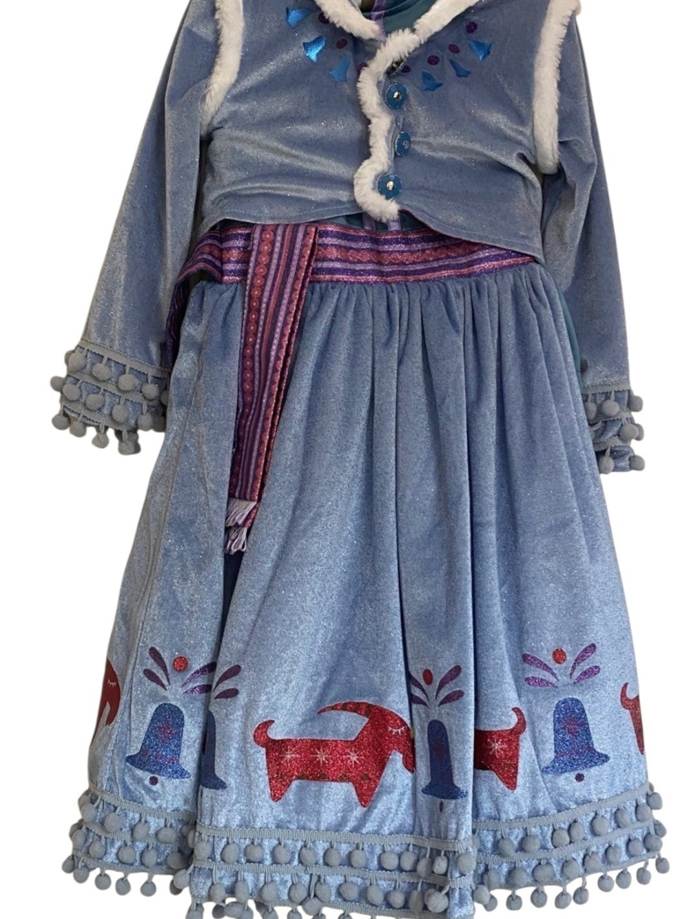 Disney Frozen Princess Anna Sparkle Costume 7-8y